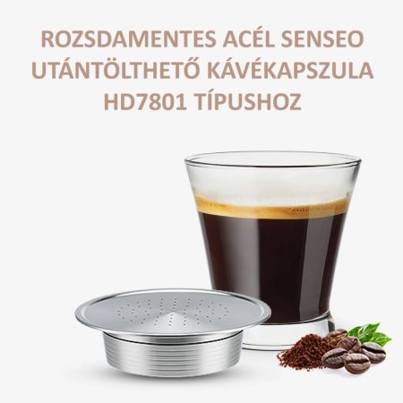 Senseo rozsdamnetes utántölthető kávépárna HD7801 kávéfözőhöz 1db