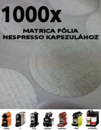Nespresso fedőmatrica 1000db
